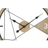 Nástenné hodiny Mauro Ferretti Geometrický dizajn Ø 60x2,5 cm hnedá čierna