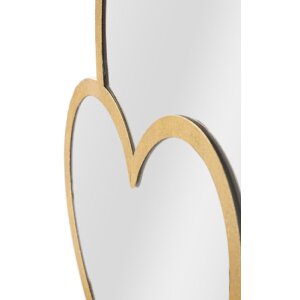 Mauro Ferretti nástenné zrkadlo dvojité srdce 65x2x50 cm zlaté