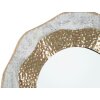 Mauro Ferretti nástenné zrkadlo Shai Light Ø 54,5x4,5 cm zlatá krémová