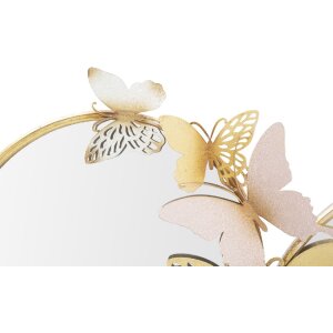 Mauro Ferretti nástenné zrkadlo Double Farfalle Rosa 81x3x52,5 cm zlatoružové
