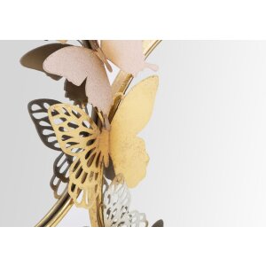 Mauro Ferretti nástenné zrkadlo Double Farfalle Rosa 81x3x52,5 cm zlatoružové