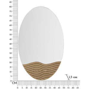 Mauro Ferretti nástenné zrkadlo línie 50x1,5x80 cm prírodné