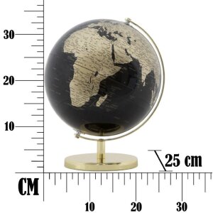 Mauro Ferretti Globe Gold Ø 25x34 cm čierne zlato