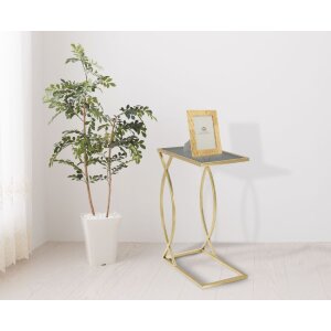 Mauro Ferretti rozkladací stôl 45,5x25,5x60 cm čierny zlatý