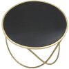 Mauro Ferretti bočný stolík Ring Ø 60x45 cm čierna zlatá
