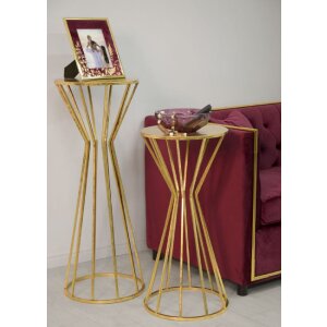 Mauro Ferretti bočný stolík Stick Glam Ø 38x100 cm zlatý