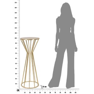 Mauro Ferretti bočný stolík Stick Glam Ø 38x100 cm zlatý