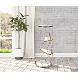 Telefónny stolík Mauro Ferretti Twisty Ø 38x86 cm zlatý