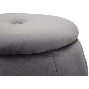 Mauro Ferretti Hocker Paris Ø 43x43 cm grau silber