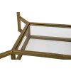 Príručný stolík Mauro Ferretti Double Marble 47x47x60 cm zlatý biely