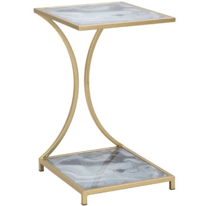 Mauro Ferretti bočný stolík Glam Ebene 40x35x60 cm zlatý