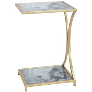 Mauro Ferretti bočný stolík Glam Ebene 40x35x60 cm zlatý
