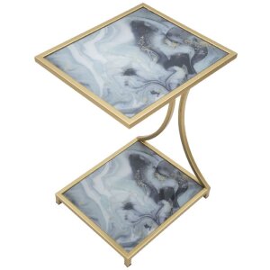 Mauro Ferretti bočný stolík Glam Ebene 40x35x60 cm zlatý