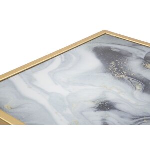 Mauro Ferretti bočný stolík Glam Ebene 40x35x60 cm zlatý