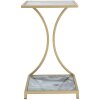 Mauro Ferretti bočný stolík Glam Ebene 40x35x60 cm zlatý