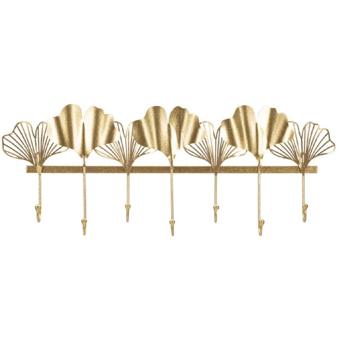 Nástenný vešiak Mauro Ferretti 7 listov 66,2x6x26,3 cm zlatý