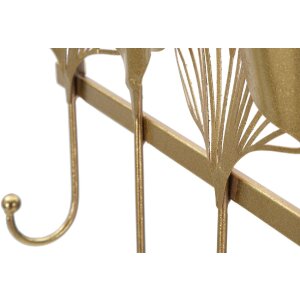 Mauro Ferretti nástenný vešiak 5 listov 49,5x6x26,3 cm zlatý