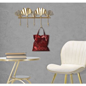 Mauro Ferretti nástenný vešiak 5 listov 49,5x6x26,3 cm zlatý