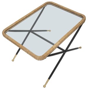 Konferenčný stolík Mauro Ferretti Saint Barth 70x50x45 cm čierno-hnedý