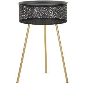 Mauro Ferretti bočný stolík Blacky Ø 40x65 cm čierna zlatá