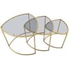 Mauro Ferretti bočný stolík Triangle set 3 Ø 60x50-50x45-40x40 cm zlatý