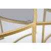 Mauro Ferretti bočný stolík Triangle set 3 Ø 60x50-50x45-40x40 cm zlatý