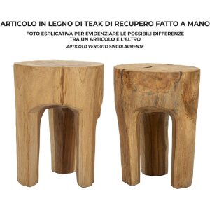 Mauro Ferretti Stolička Stold Ø 30x40 cm hnedá