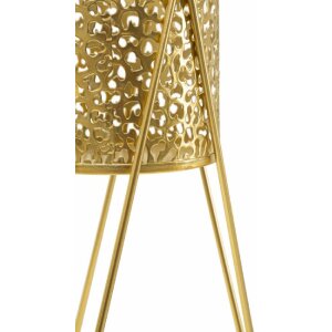 Mauro Ferretti stojan na kvety Glod set 2 21x20x46 a 18x18x32 cm zlatý