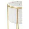 Mauro Ferretti stojan na kvety Whity sada 2 Ø 17x46 a 14x34 cm biele zlato