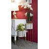 Mauro Ferretti stojan na kvety Whity sada 2 Ø 17x46 a 14x34 cm biele zlato
