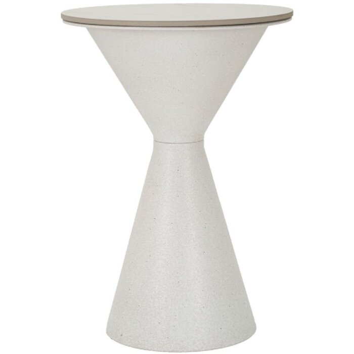 Bočný stolík Mauro Ferretti White double Ø 44,5x63 cm biely