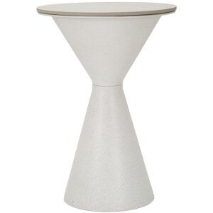 Bočný stolík Mauro Ferretti White double Ø 44,5x63 cm biely