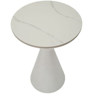 Bočný stolík Mauro Ferretti White double Ø 44,5x63 cm biely