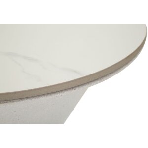 Bočný stolík Mauro Ferretti White double Ø 44,5x63 cm biely