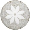 Mauro Ferretti dekoratívny podnos Atene Polyresin White Wash Ø 35,5x4,4 cm Boho Chic