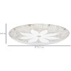 Mauro Ferretti dekoratívny podnos Atene Polyresin White Wash Ø 35,5x4,4 cm Boho Chic
