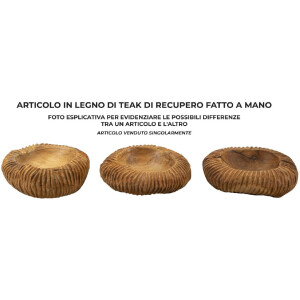 Mauro Ferretti dekoratívna miska Garit Ø32x11 cm hnedá