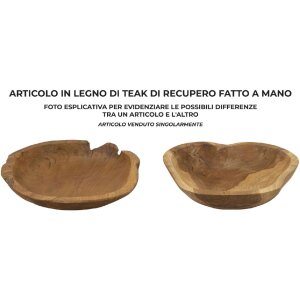 Mauro Ferretti dekoratívna miska Wahan 43x38x7 cm hnedá