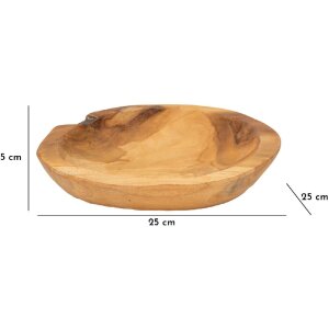 Mauro Ferretti Tipic dekoratívna miska Ø 25x5 cm hnedá