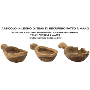 Mauro Ferretti dekoratívna miska lyžica 36x16x8 cm hnedá