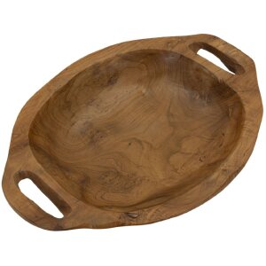 Dekoratívna miska Mauro Ferretti Wan 37x26,5x7 cm hnedá