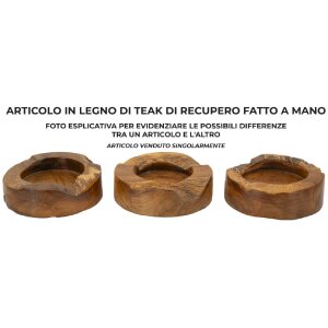 Mauro Ferretti Erusi Plus dekoratívna miska Ø 21x6 cm hnedá