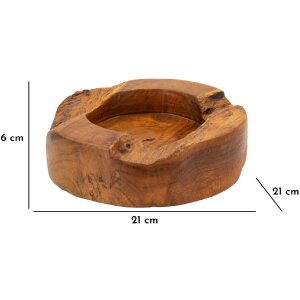 Mauro Ferretti Erusi Plus dekoratívna miska Ø 21x6 cm hnedá