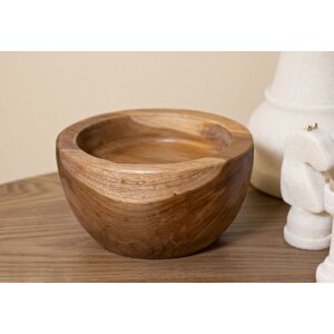 Podnos Erusi Simple Teak Ø 15x9,5 cm Hnedý Recyklovaný teak Ručná výroba