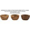Podnos Erusi Simple Teak Ø 15x9,5 cm Hnedý Recyklovaný teak Ručná výroba