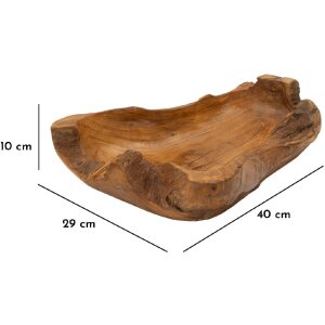 Mauro Ferretti dekoratívna miska Narro 40x29x10 cm hnedá