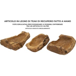 Mauro Ferretti dekoratívna miska Narro 31x21x8 cm hnedá