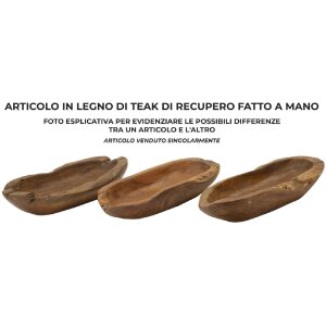 Mauro Ferretti dekoratívna miska Narro 30x15x5,5 cm hnedá