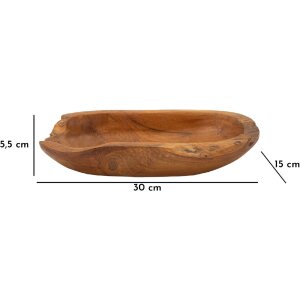 Mauro Ferretti dekoratívna miska Narro 30x15x5,5 cm hnedá