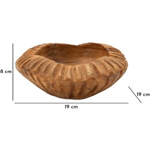 Mauro Ferretti dekoratívna miska Geris Ø19x8 cm hnedá